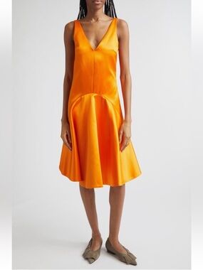 JW Anderson Draped Double Face Satin Dress